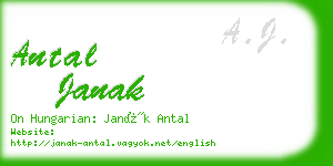 antal janak business card